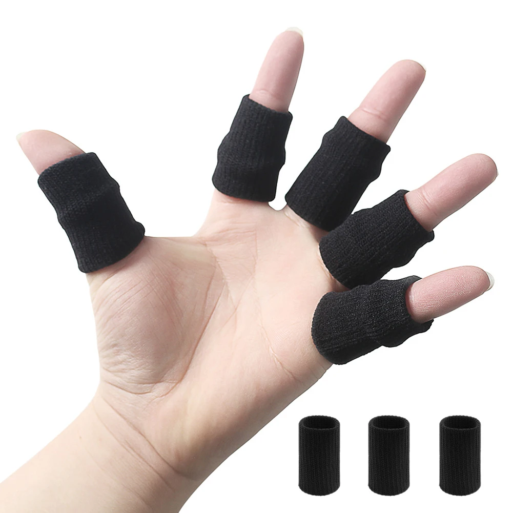 

10pcs Stretchy Sports Finger Sleeves Arthritis Support Finger Guard Outdoor Basketball Volleyball Finger Protection Covers