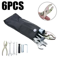 universal 6pcs motorcycle small maintenance motorbike wrench tools kit screwdriver pliers wrenches spark plug sleeve