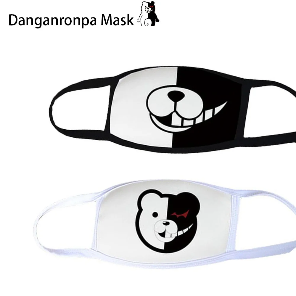 

Cosplay Anime Danganronpa Mask Monokuma Black White Panda Face Mask Cosplay Prop Halloween Face Accessories Anime Adults Mask