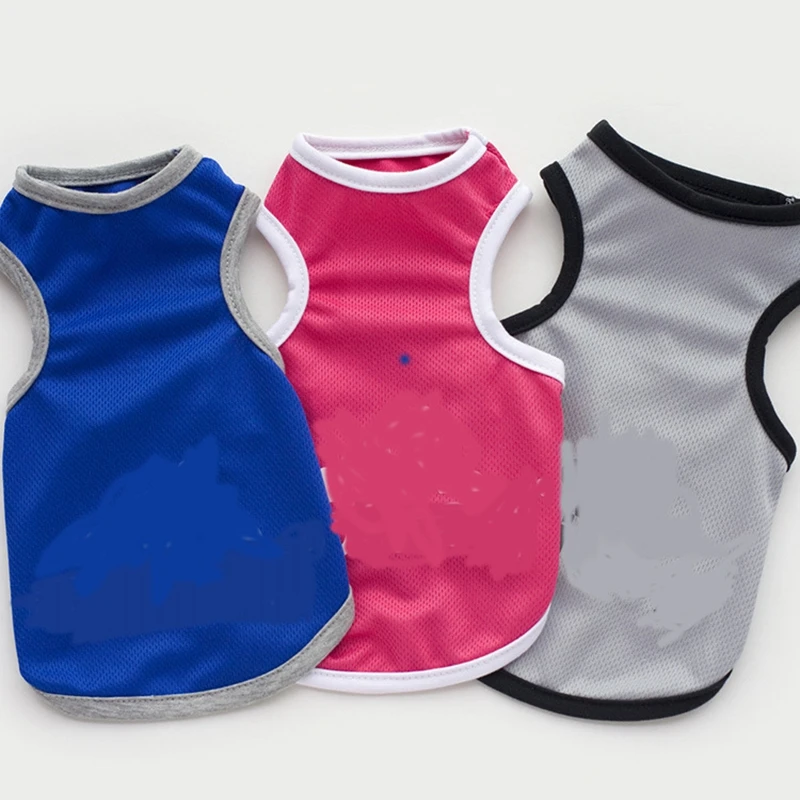 

New Thin Breathable Pet Vest Polyester Clothing Pet Dog Summer Cute Pet Vest for Small and Medium Pet Clothes Puppy Cat Tshirt
