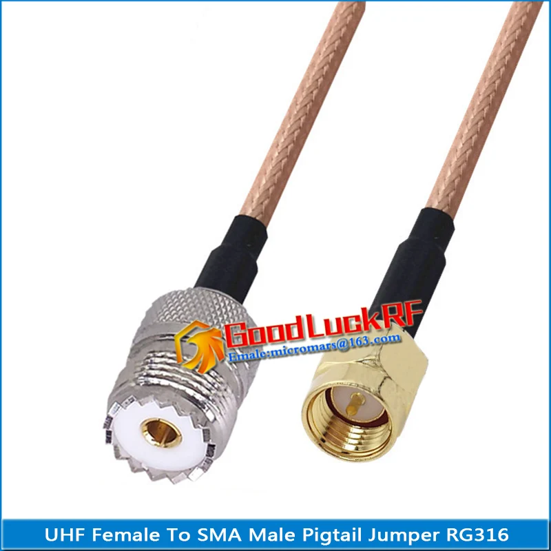 1X штекер PL259 SO239 PL 259 SO 239 UHF мама SMA папа коаксиальный тип джемпер с отверстием RG316