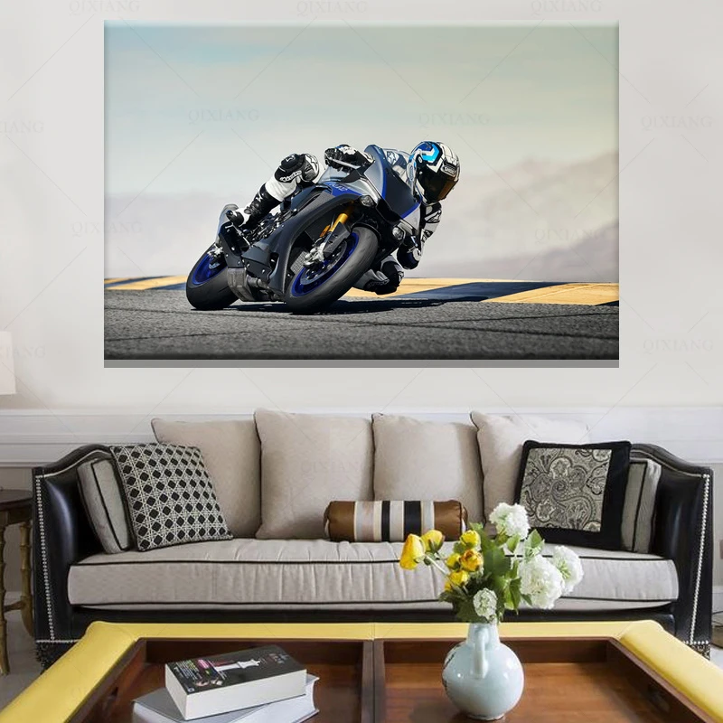 Современное искусство принт постер Racing Superbike yamahas yzf-R1M картина на стену из