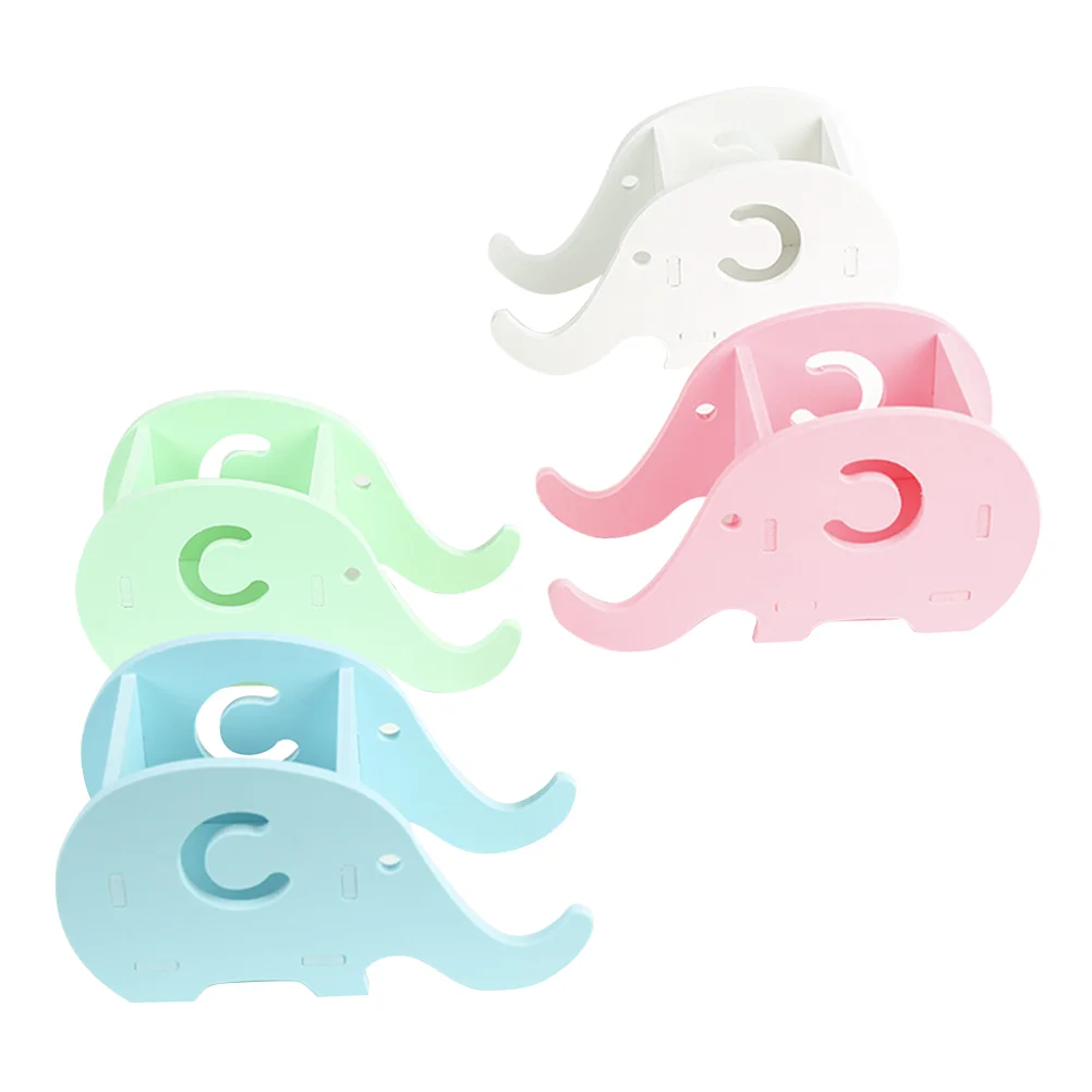 

4pcs Elephant Design Cell Phone Stand Pencil Holder Desk Organizer Desktop Pen Pencil Mobile Phone Bracket Pen Container