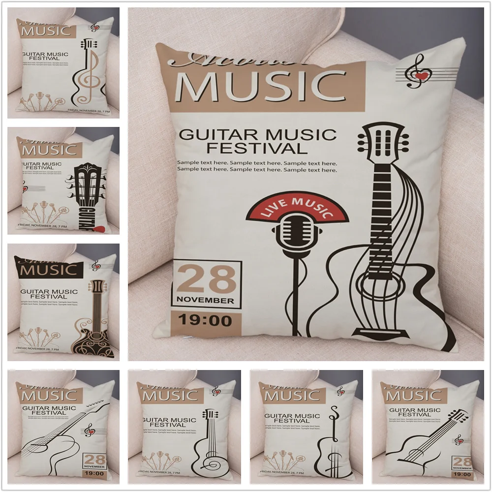 

Чехол для дивана с простой музыкой, супер мягкая короткая плюшевая наволочка 45x45 см