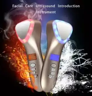 TOP (NEW Arrival) Ultrasonic Hot Cold Therapy Sonic Vibration Facial Skin Care Essence Ion Introduction Beauty Instrument Face