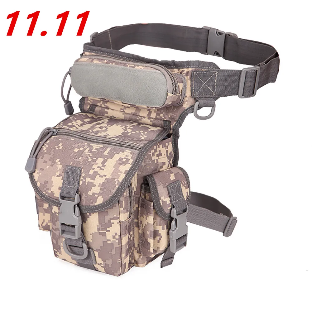 

Men's Military Camouflage Drop Leg Bag Panel Utility Waist Belt Pouch Pack Shoulder Bags Oxford Fanny Packs Men Belt Hip Bum Bag