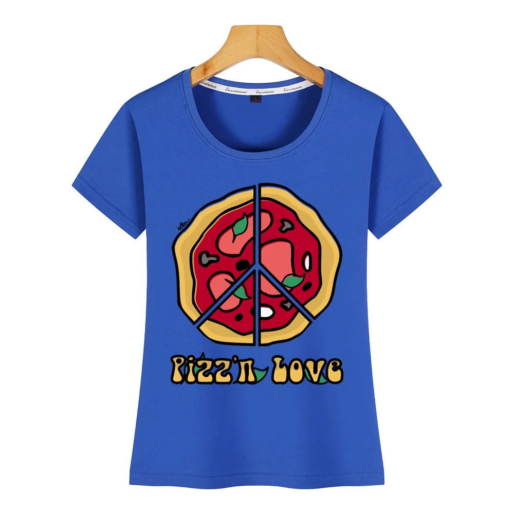 Женская футболка с принтом пицца и любовь | одежда