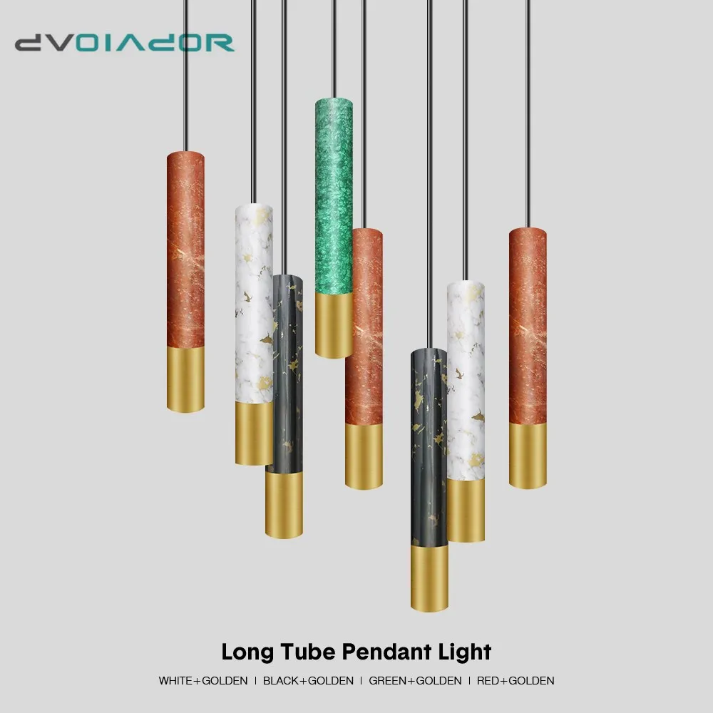 Светодиодный подвесной светильник с длинной трубкой креативная люстра