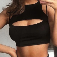 2021 sexy hollow out crop top women summer fashion sexy casual sleeveless short tee shirt crop top vest strap tank top blouse