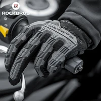 rockbros cycling gloves sbr 6mm thickened pad shockproof breathable gel bike gloves men women full finger sport mtb gloves