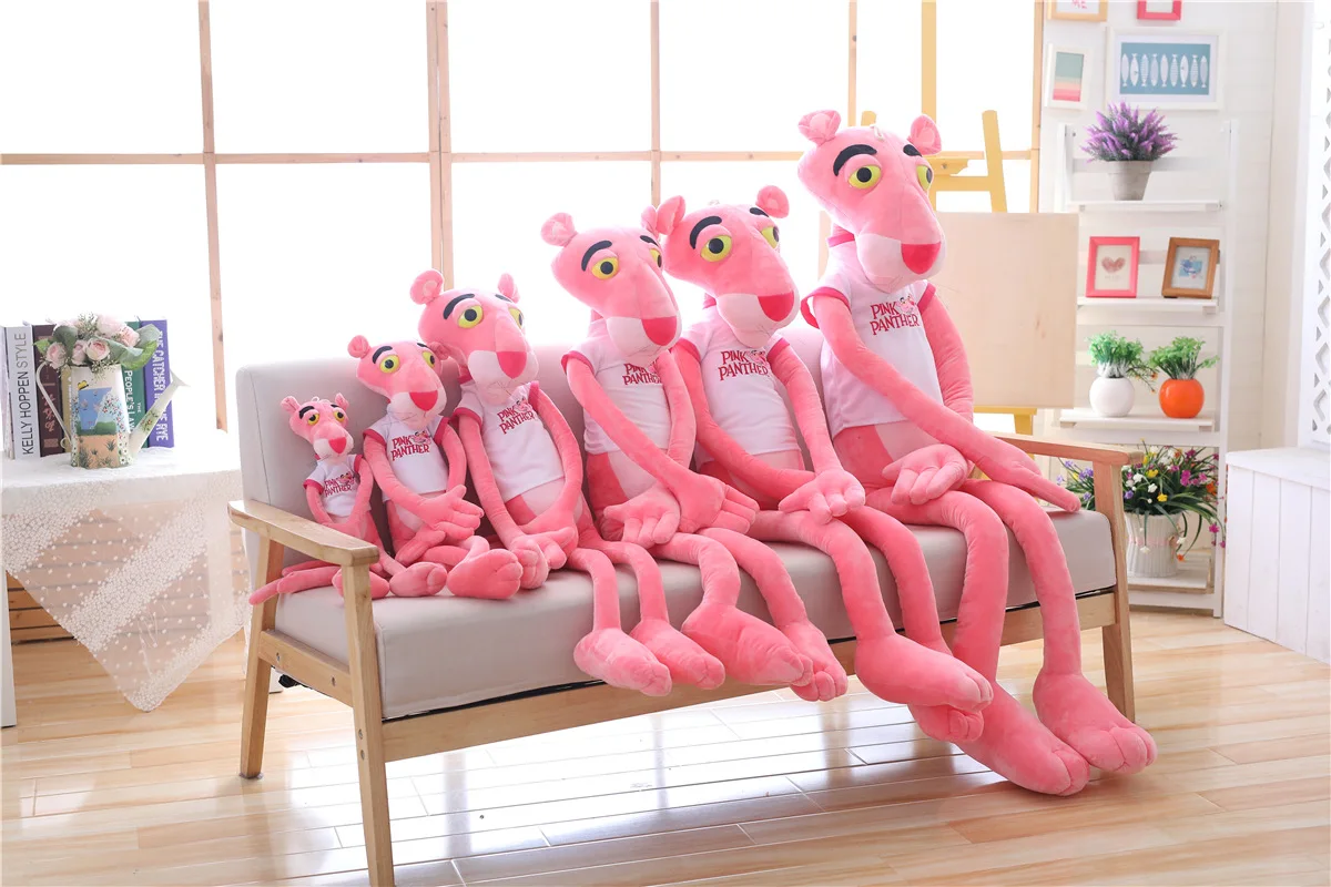High Quality Big Size Baby Toys Plaything Cute Naughty Pink Panther Plush Stuffed Doll Toy Home Decor Kawaii Xtmas Gift 55-145CM