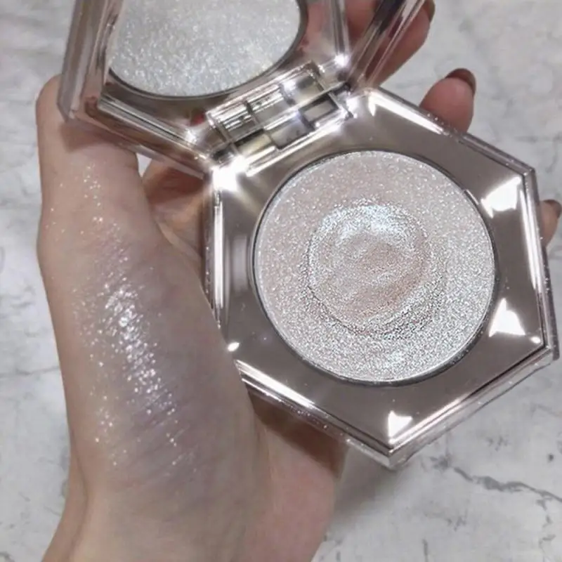 1#Pink Gold Powder Highlighter Contour Repair Light High Cosmetic Glitter Holographic Makeup Palett |