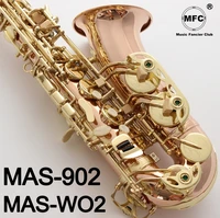 music fancier club alto saxophone mas wo2 mas 902 phosphor bronze copper gold keys sax alto mouthpiece ligature reeds neck