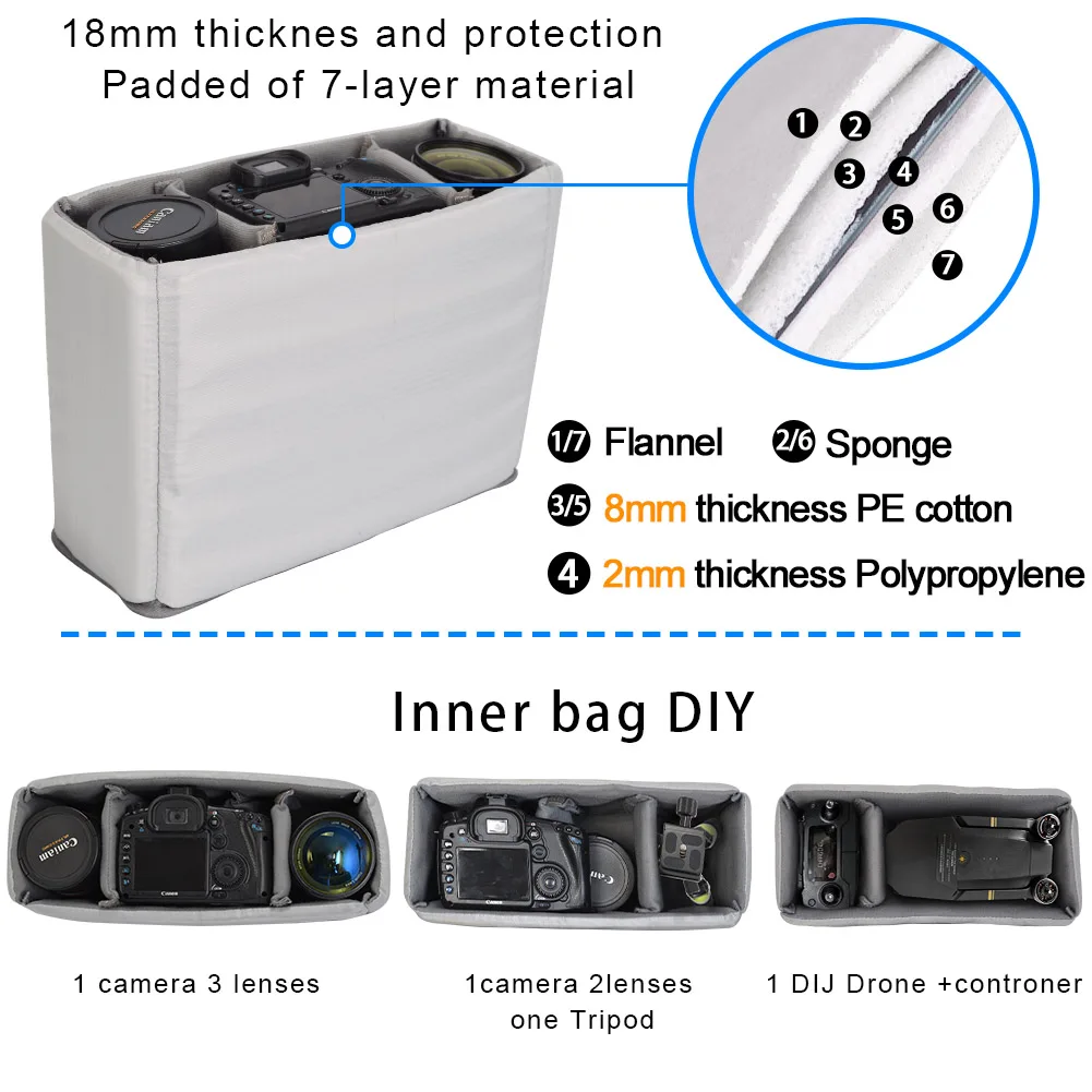 camera bag photography sling case dslr travel shoulder messenger backpack with rain cover for canon nikon sony drone free global shipping