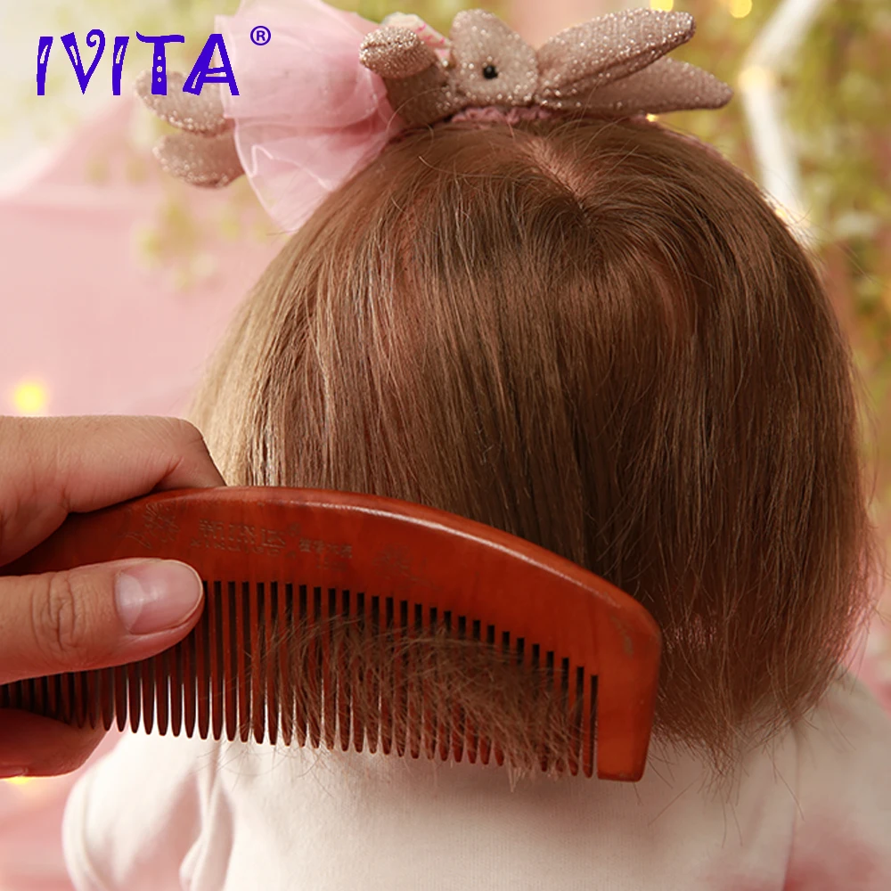 IVITA DS1807 44,5 см bonecas reborn силиконовая Детская кукла Реалистичная виниловая новорожденная принцесса с посаженными волосами Игрушки для маленьких девочек