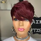 Парик BAISI с коротким вырезом фальшивой, парик из человеческих волос, парик без шнуровки, передние парики из человеческих волос для женщин, парик из человеческих волос, парики с полной машинкой