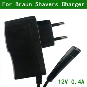 12V 0.4A 2-Prong EU Wall Plug AC Power Adapter Charger for Braun Shavers 5415 5416 5497 5610 5611 5612 5613 5614 5663 5684 5708