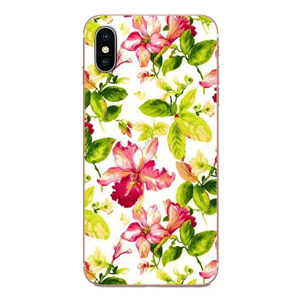 Гибискус цветы шелковые листья для LG G2 G3 G4 G5 G6 G7 K4 K7 K8 K10 K12 K40 Mini Plus Stylus ThinQ 2016 2017 2018 |