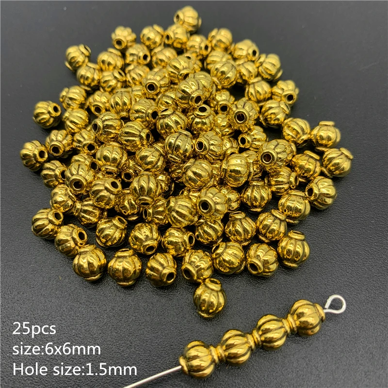 Многоразмерные золотые соединительные бусины из сплава фурнитура для