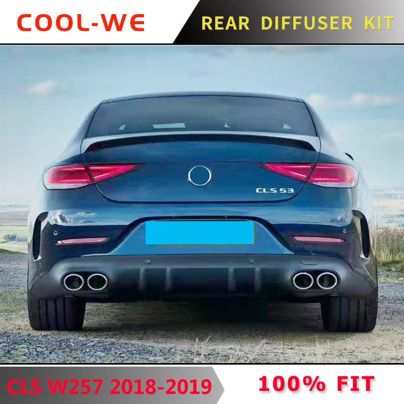 W257 диффузор CLS300 CLS500 CLS53 Для AMG Автомобильный задний бампер из нержавеющей стали
