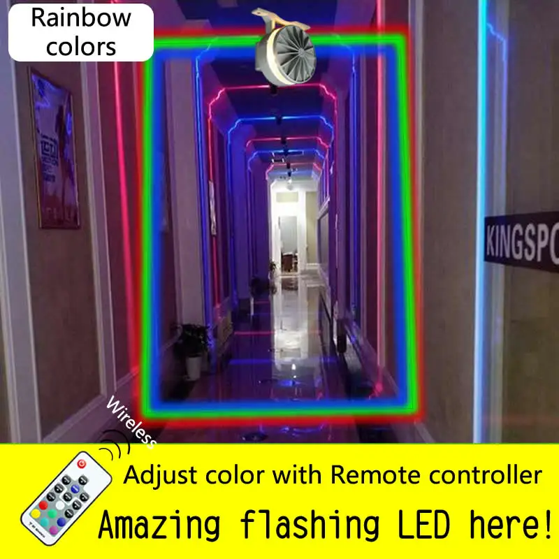 12 Вт RGB светодиодный светильник на подоконник для дверной рамы, стены, КТВ, отеля, бара, коридора, беспроводной светодиодный настенный светильник, 360 градусов, оконный светильник ing