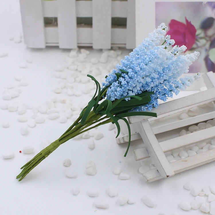 10 головок Искусственные цветы лаванды DIY свадебный веночек Гирлянда для дома и