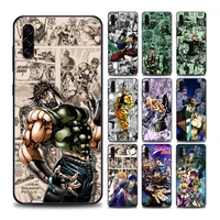 anime jojos bizarre phone case for samsung a7 a9 2018 a10 a20 a30 a40 a50 a60 a70 a80 a90 5g soft silicone cover coque