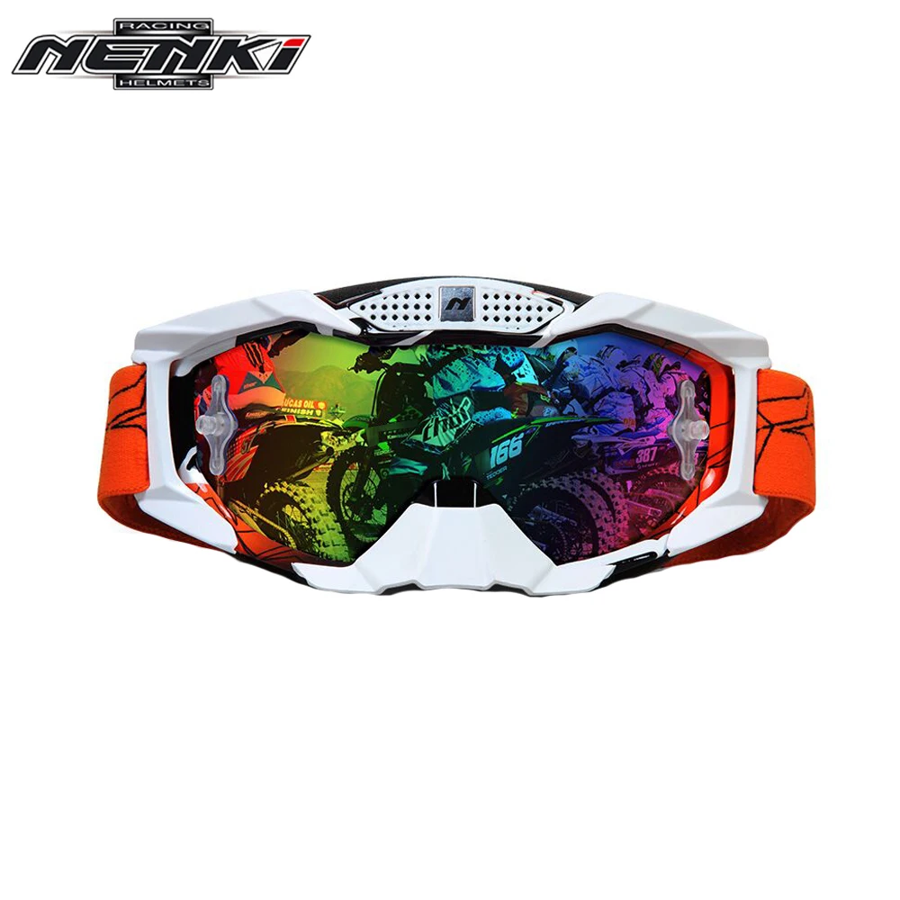 Очки NENKI для мотогонок, Сменные линзы для мотокросса, внедорожного ATV, Dirt Bike MX, очки DH для мужчин и женщин, лыжные очки для сноуборда