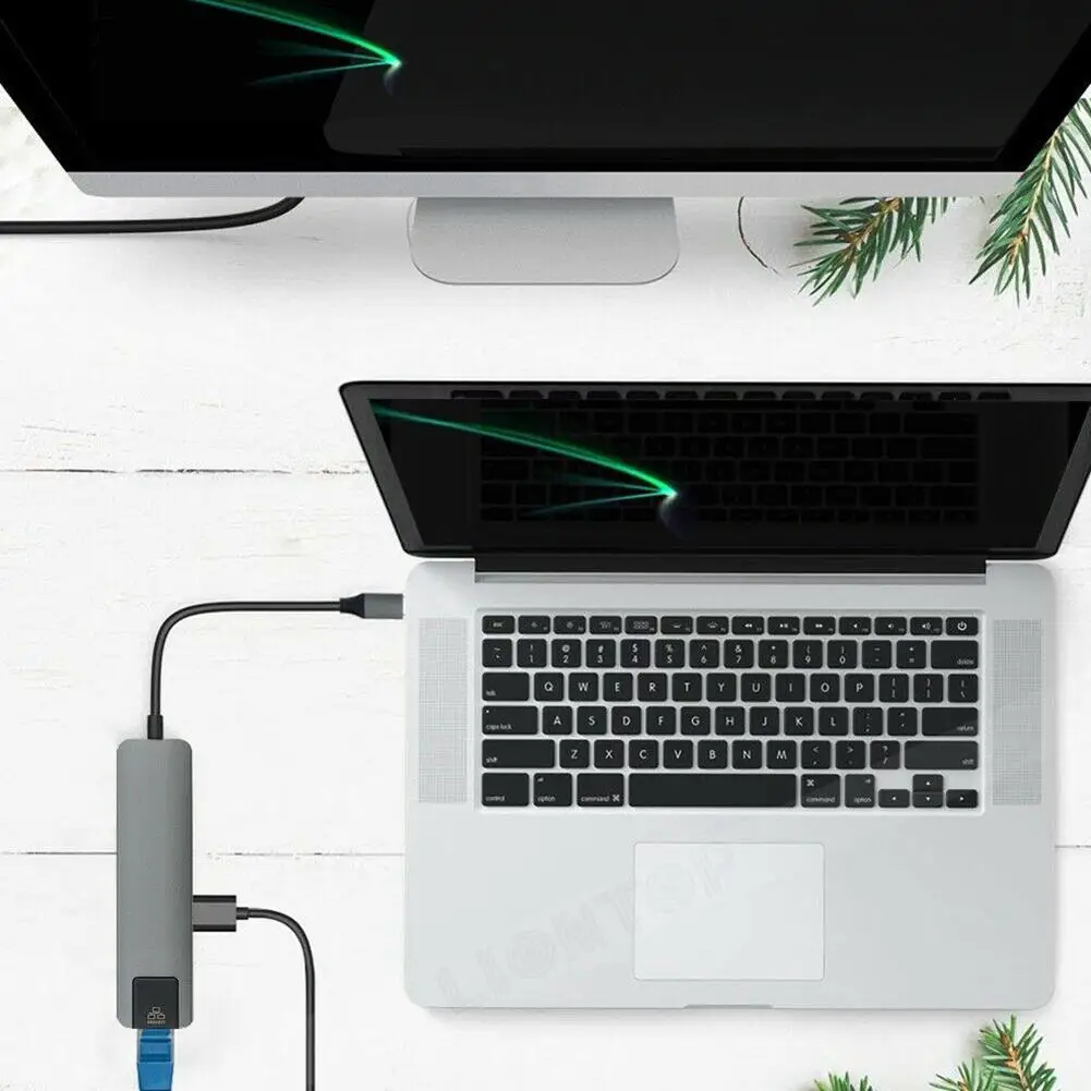 USB C концентратор 3 0 HDMI VGA разветвитель Тип адаптер для MacBook Pro PC Аксессуары зарядка
