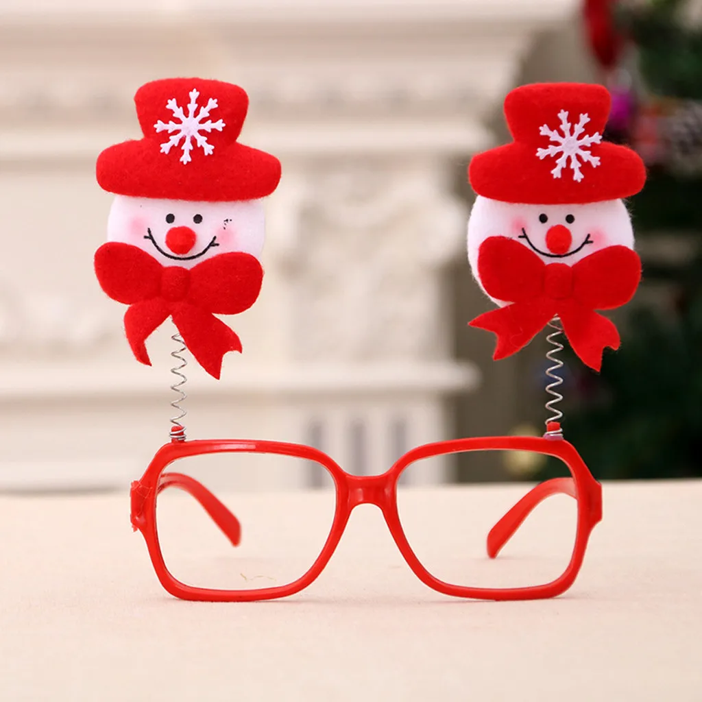 Лидер продаж подарок на Рождество милая мультяшная оправа для очков блестящие