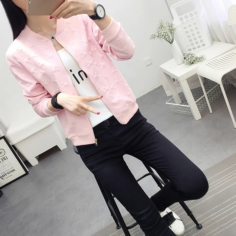 

2021 Autumn white black bomber jacket women jacket and women's coat clothes ladies Short jacket cardigan jacket