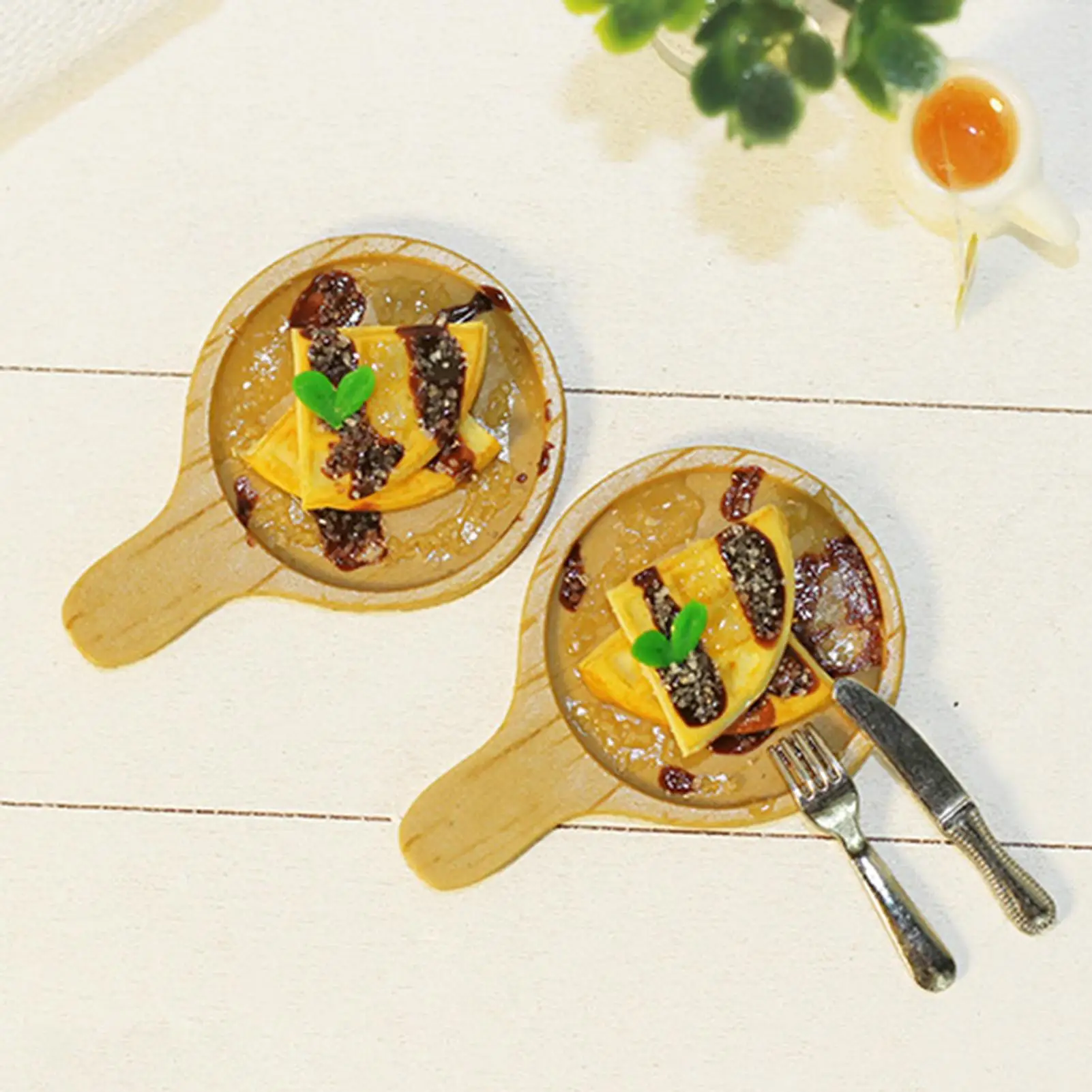 Mini Waffle Model Toy Pretend Play Dessert Food for 1/12 Doll House Accessory