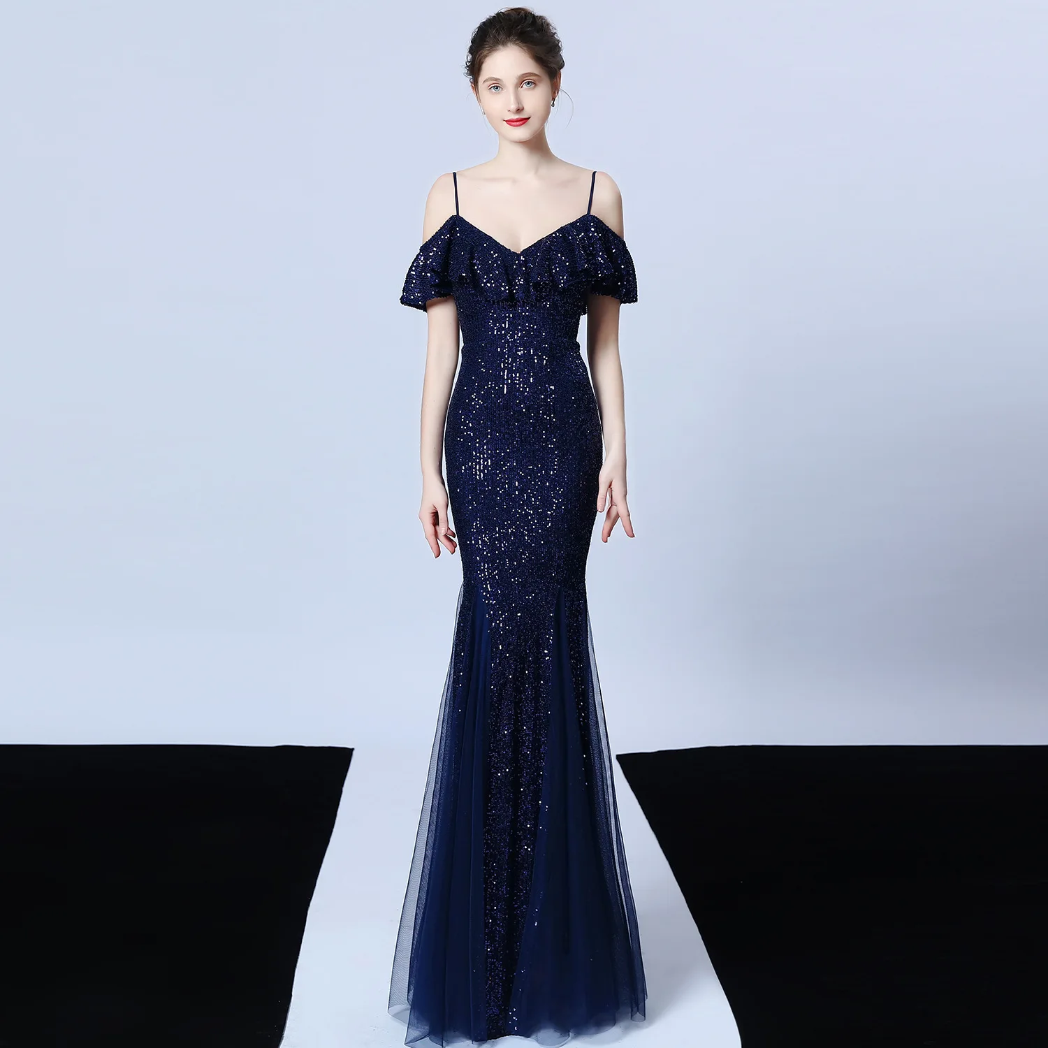 Женское элегантное платье для банкета вечернее платье-русалка без рукавов с