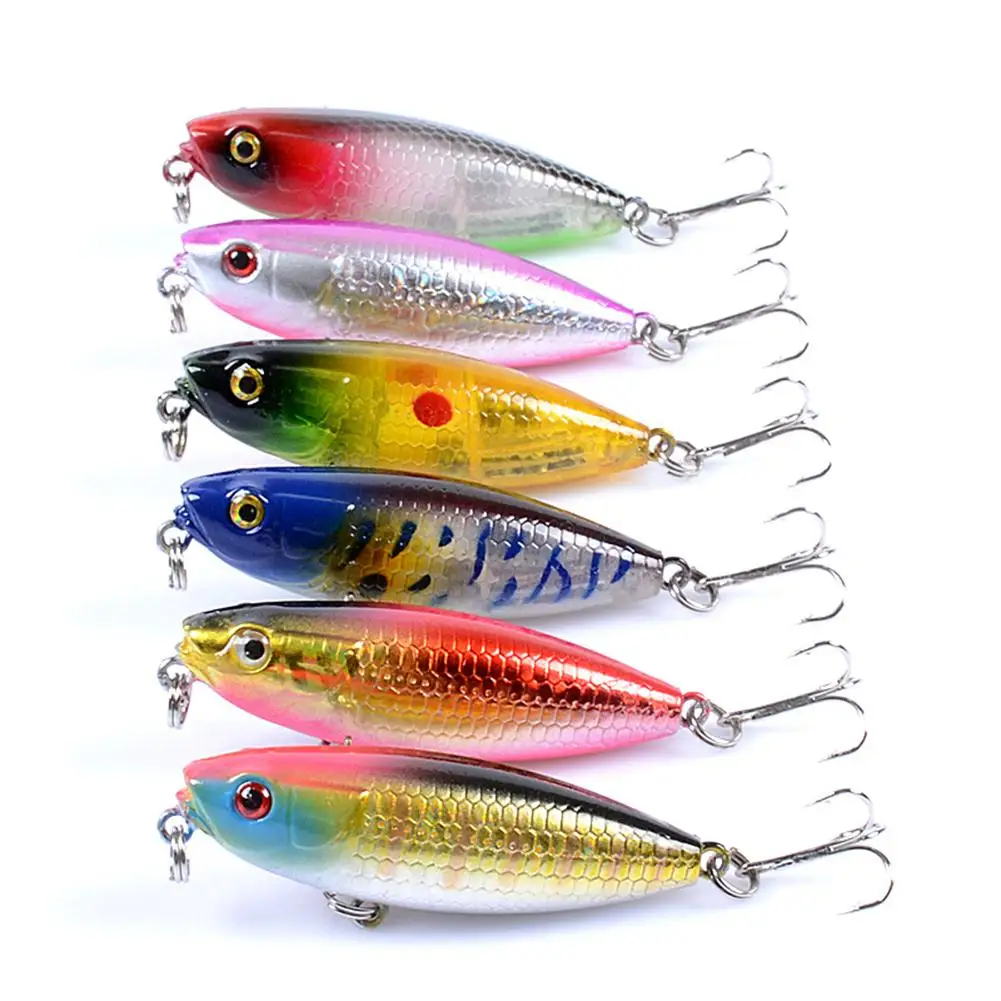 

1PC ABS Fishing Lure Bait 6-color Floating Pencil 5.9cm/6.9g Bionic Hard Bait Fishing Accessories