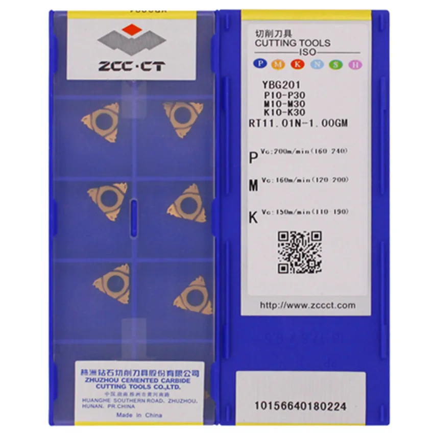 

ZCC.CT RT11.01N-1.00GM/RT11.01N-1.25GM/RT11.01N-1.50GM/RT11.01N-1.75GM/RT11.01N-2.00GM YBG201 CNC carbide inserts 10PCS/BOX