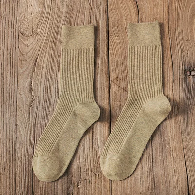 

В Корейском стиле мужские носки, осенние и зимние шерстяные носки, теплые носки, мягкие и Простой деловой стиль, носки без пятки, Ретро Чулки