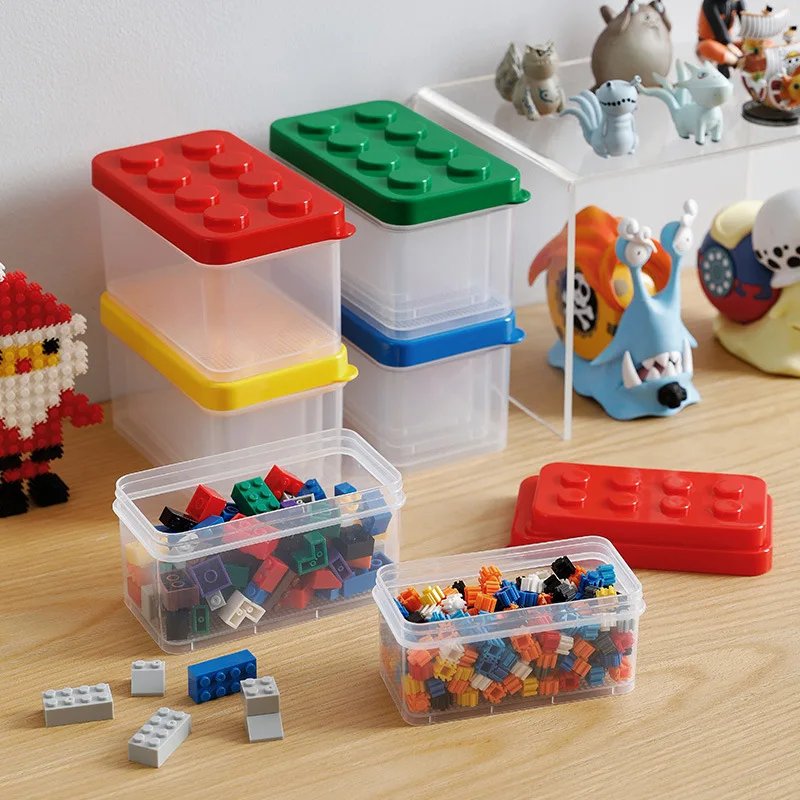 

Small toys children receive a case grain storage box plastic blocks parts accessories store content box of 3 times