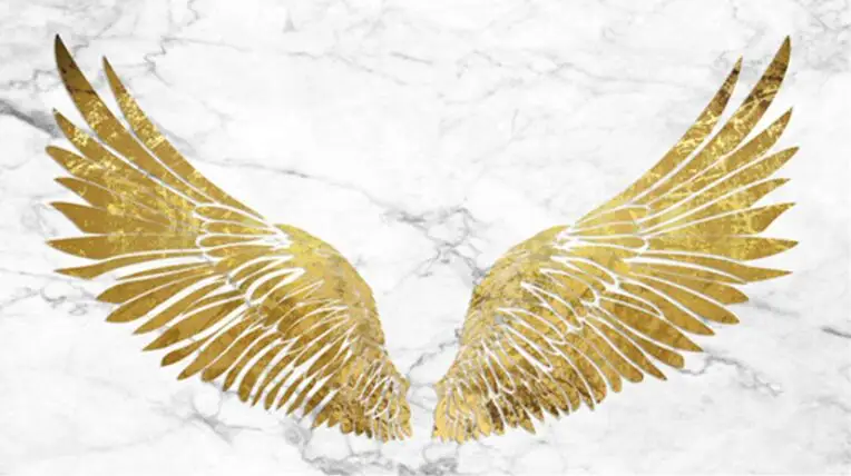 Золотые Крылья Ангела мраморный фон абстрактная художественная пленка печать