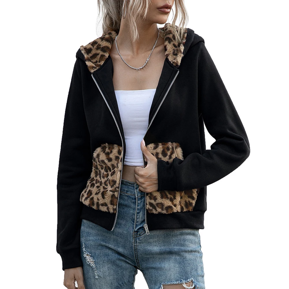 Новая женская Толстовка Оверсайз 2020 с леопардовым принтом сшитая куртка