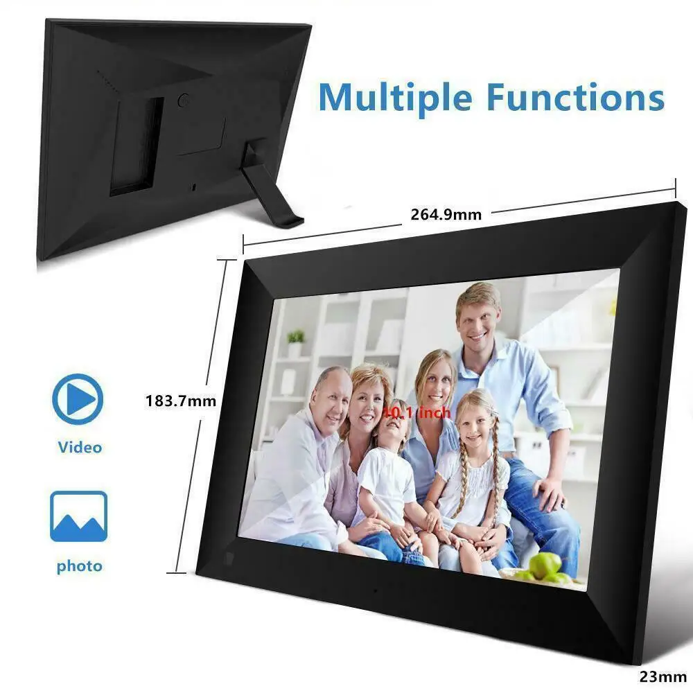 WiFi 10.1 Inch Digital Picture Frame APP Control Touch Screen 16GB Smart Photo Electronics with Holder | Электроника