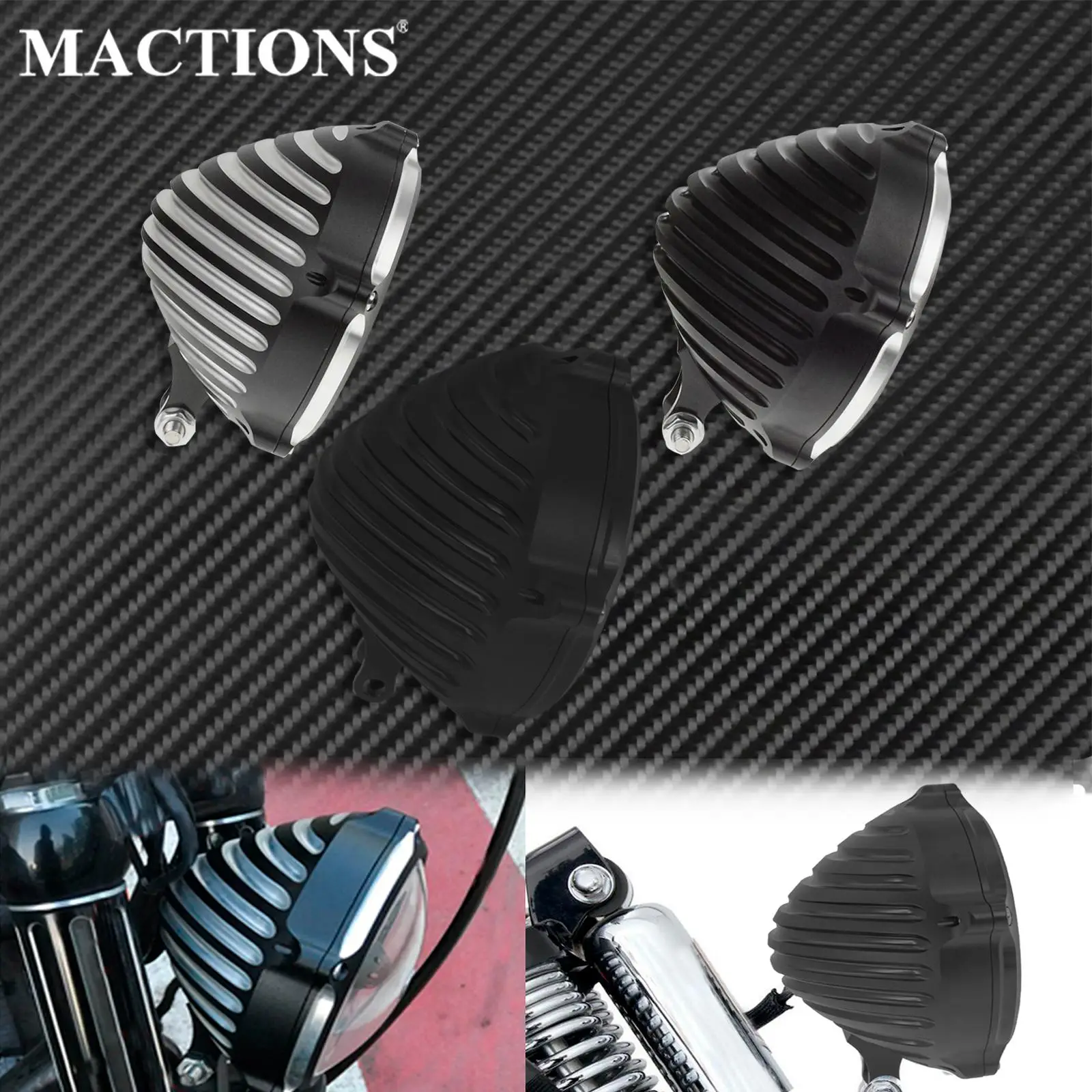 5 75 ''крышка фары мотоцикла с нижней конфигурацией крепления CNC алюминий для