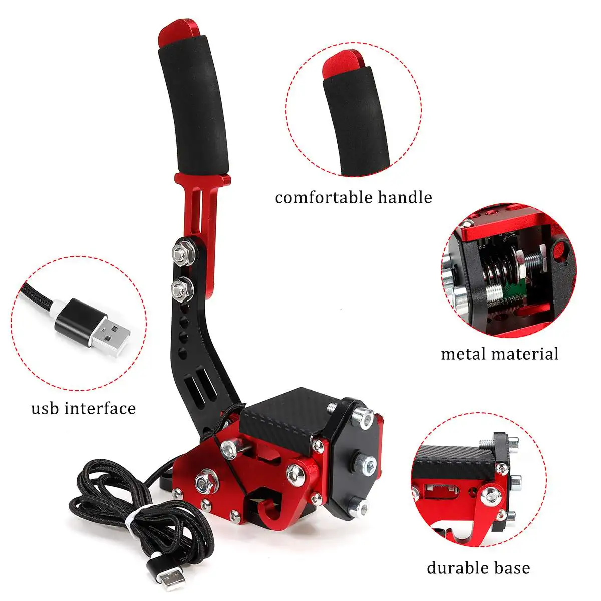 16Bit Датчик Холла Sim тормозная система PC USB ручной тормоз для гоночных игр G25/27/29 T300