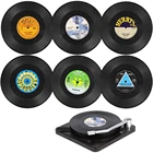 6 шт., антискользящие пластиковые подставки для кружек с виниловыми пластинами