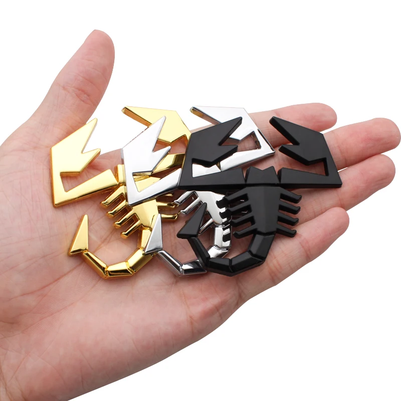 

3D Metal Scorpion Emblem Badge Car Stickers Decoration Decals For Fiat 500 Punto Bravo Stilo Panda Abarth 500 Car accessories