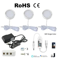 2w 3w led cabinet light with 12v power adapter wifi remote control under kitchen cabinet lamp decor home wardrobe showcase