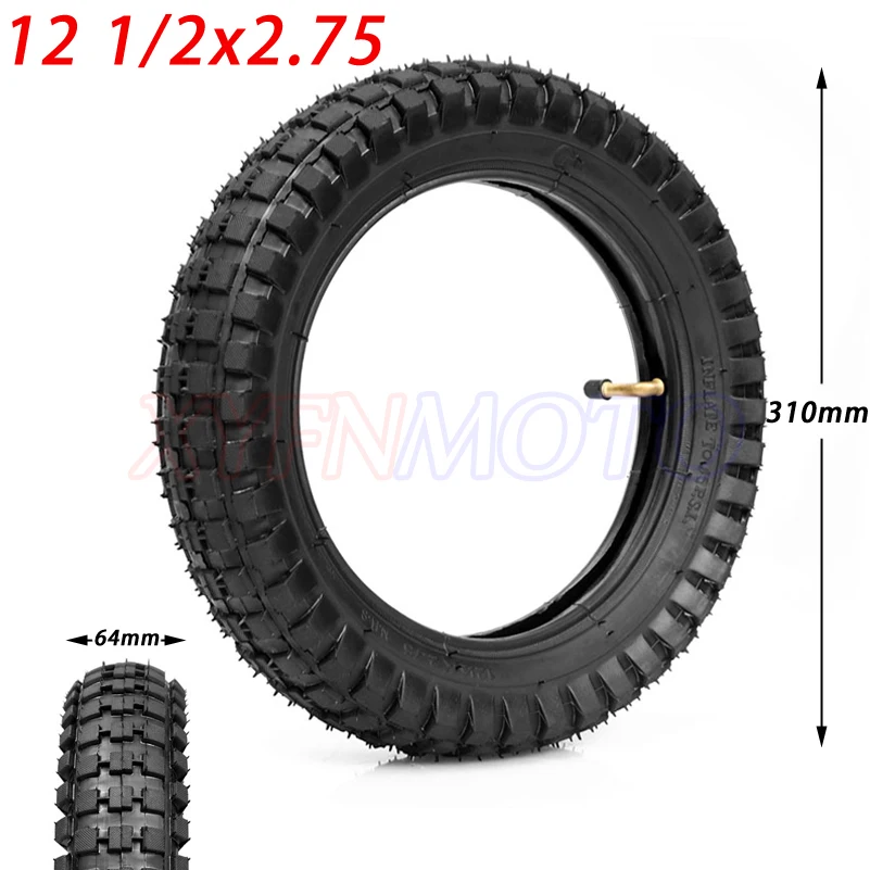 

12 1/2X2.75 Tire Wheel Inner Outer Tube for Razor MX350 MX400 Dirt Bike Off-Road Tyre