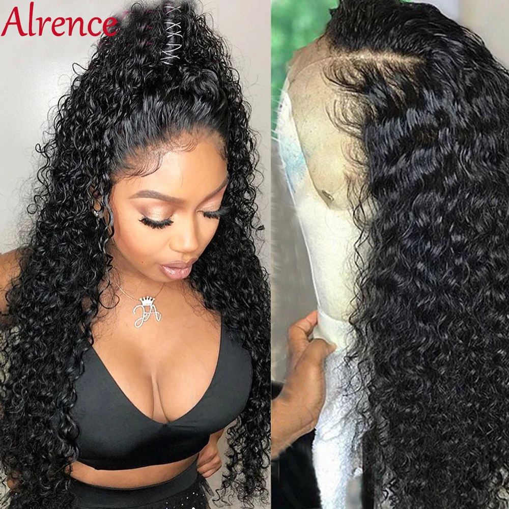 Вьющиеся человеческие волосы парик бесклеевой фронта шнурка человеческих волос