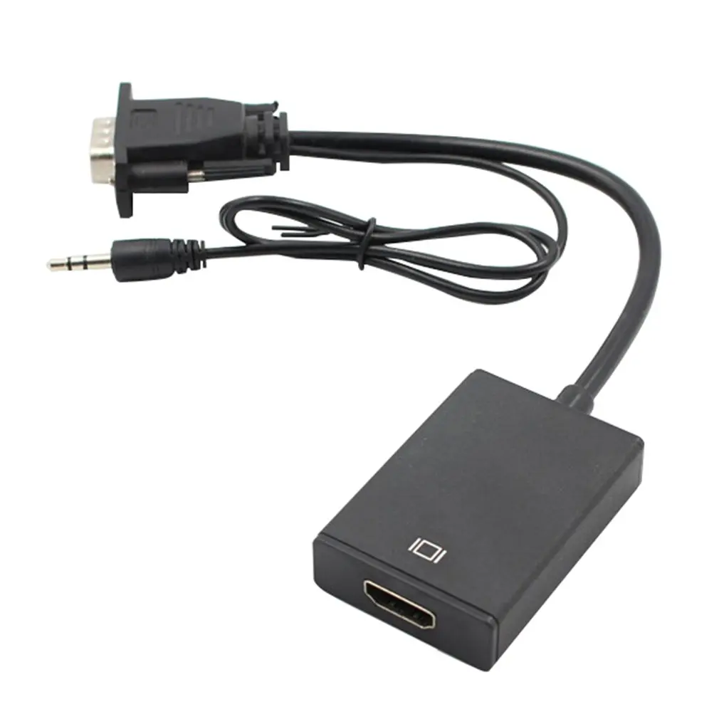 Преобразователь аудиовизуальных систем Vga-Hdmi переходник с аудио выходом 1080P адаптер Vga HDMI для ПК ноутбука
