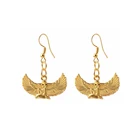 Серьги Anniyo Fab в виде египетской богини, золотые серьги в форме крыльев, Анкх, нагрудник, созвездие, египетская религия, # 098706E