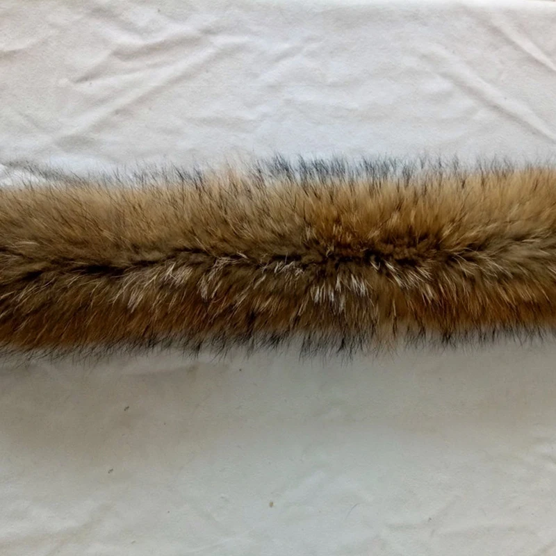 

Big Raccoon Fur Collar Hood Trim Natural Raccoon Fur Hood Collar Down Coat Fur Collar Custom Made Big Fur Collar